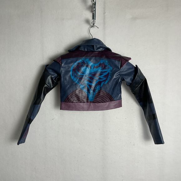 Disney Descendants 3 Spirit Halloween Maleficent Mal Faux Leather Jacket Small - Picture 4 of 11